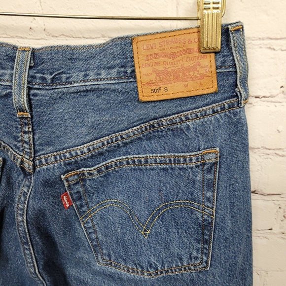 SALE 5/$25 Levi's Womens 501 High Rise Button Fly Skinny Jeans Medium Wash Blue - Picture 7 of 12